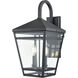 Seager 2 Light 20.25 inch Textured Black Outdoor Wall Sconce